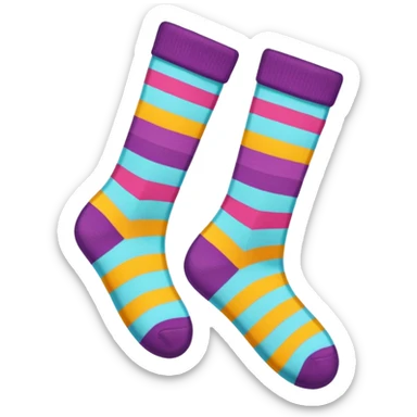 Striped sock sticker