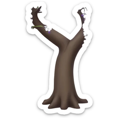 Wisteria tree with purple wisteria blossoms sticker