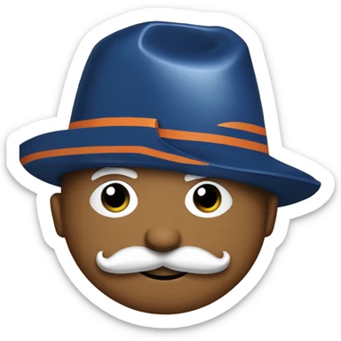 Edmonton Oilers sticker with a mustache sticker