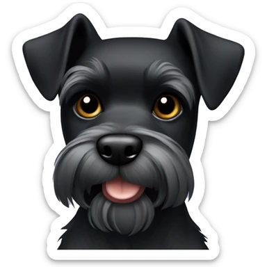 Black mini schnauzer sticker