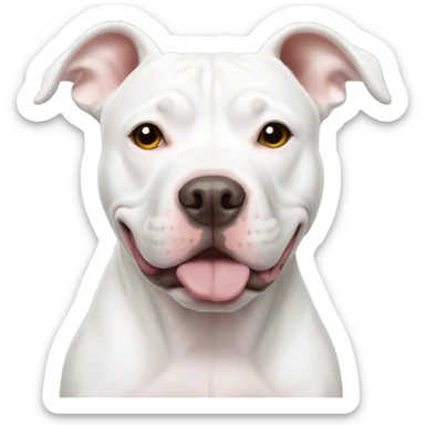 White pit bull sticker