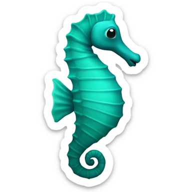 Teal seahorse  sticker