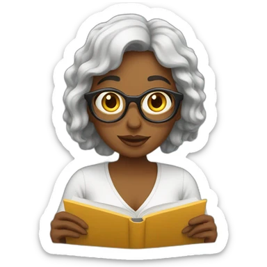 woman writer writing a book sticker