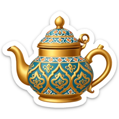 moroccan style ornamented teapot sticker