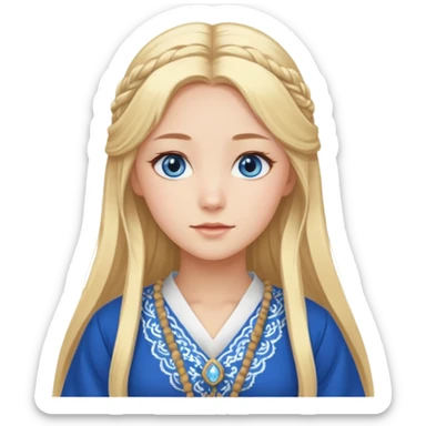 Norwegian beautiful anime lady sticker