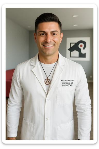 Kinesiologo chiamato Antonio Anania, immagini iperrealistiche sticker