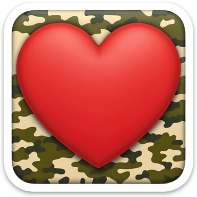 Heart camuflage sticker