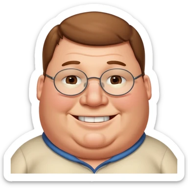 fat peter griffin  sticker