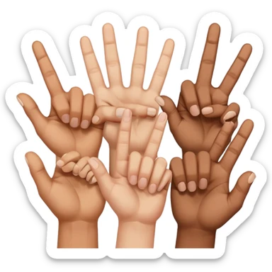 Hand gang signs sticker