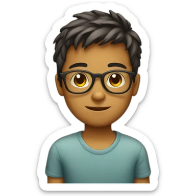 Boy in glasses sticker