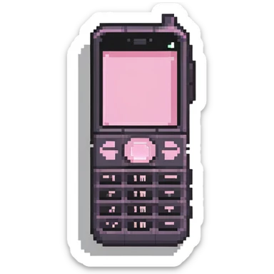 pink gothic flip phone sticker