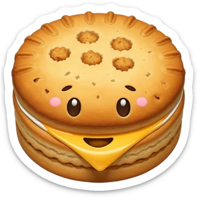 Biscuit simple sans visage sticker