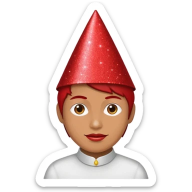 red glitter hacker sticker