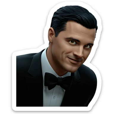 formal portrait of a man sticker