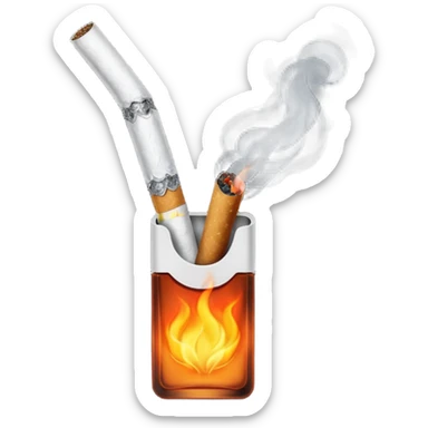 a cigarette that turns you evil sticker