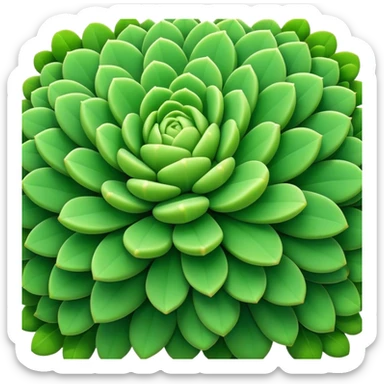 Cinematic Realistic Crassula Emoji, Compact and vibrant, with small, fleshy leaves arranged in thick, rounded clusters. The deep green hue of the leaves radiates calm, while their structured growth speaks of endurance. Soft glowing outline, capturing the essence of perseverance and tranquility in a crassula plant! sticker