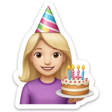 Birthday girl wish sticker