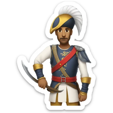 A full-length janissary sticker