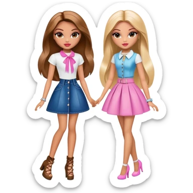 two baddie besties bratz pretty sticker