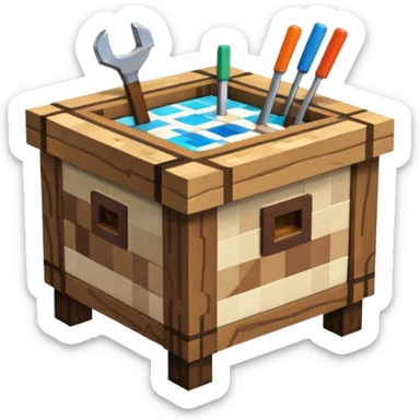 Minecraft crafting table sticker