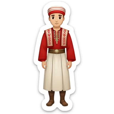 albanian man full-leght with clothes sticker