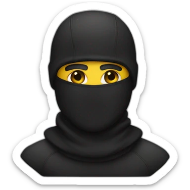 man with a balaclava sticker