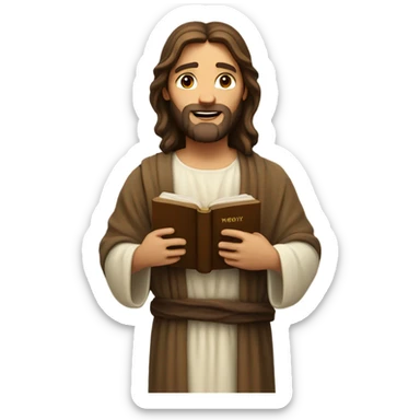 Jesus-Christ holding bible sticker