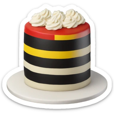 Belgium flag made of cake sticker