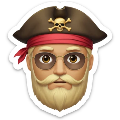 pirate blonde bearded man sticker
