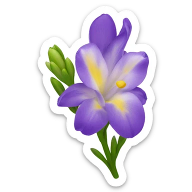 Freesia flower sticker