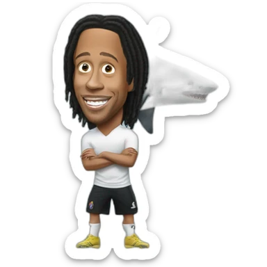 Ronaldinho sur un requin  sticker