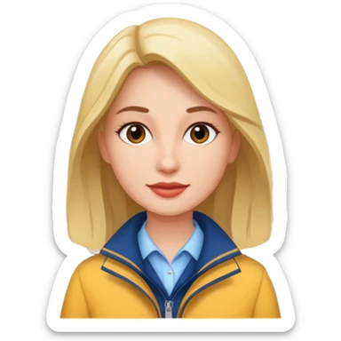 City Tour Guide woman  sticker