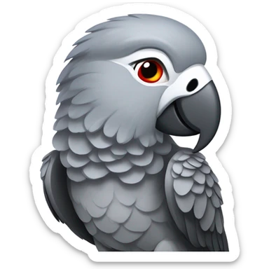 African grey parrot sticker