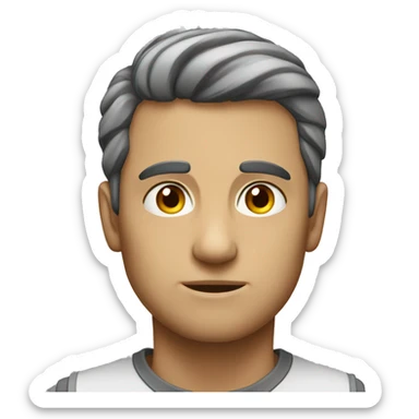 determined gaze indoors male sticker