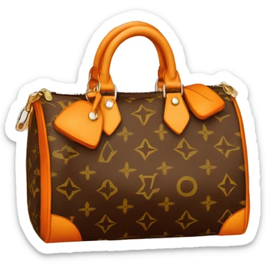 Louis Vuitton bag orange sticker