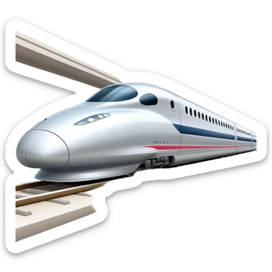high speed bullet train sticker