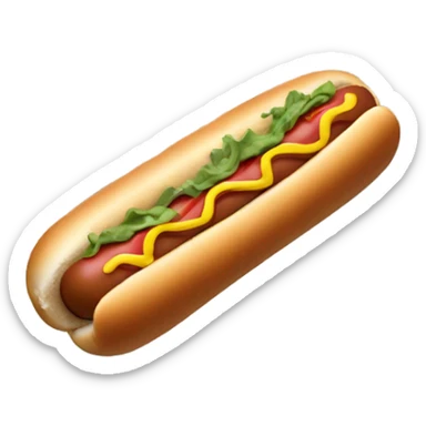 Hot dog in a hallway sticker