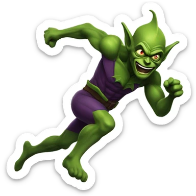 green goblin running sticker