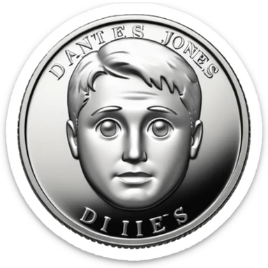 daniel jones dime coin sticker