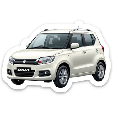 Suzuki Brezza white colour car emoji  sticker