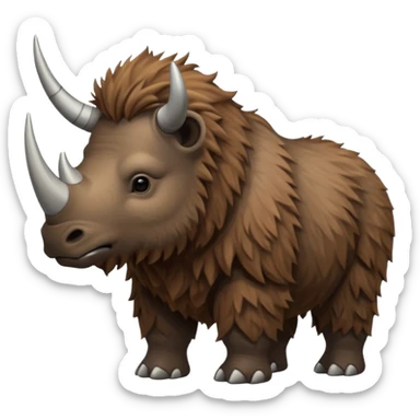 woolly rhino sticker