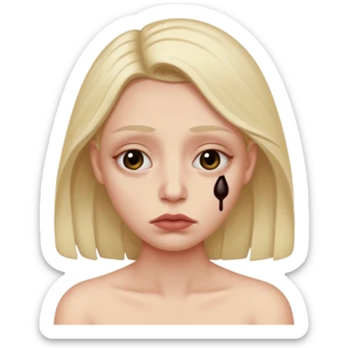 a Person who feels sick and poisoned sticker