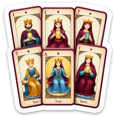 tarot cards burgundy sticker