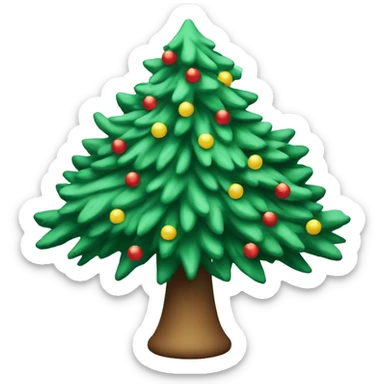 Flocked Christmas tree sticker