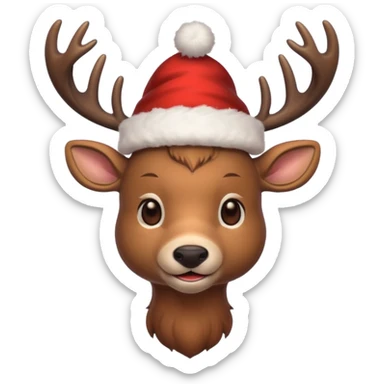 a christmas deer sticker