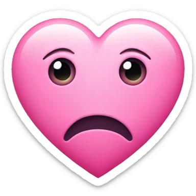 Pink Heart with tears in it’s eyes  sticker