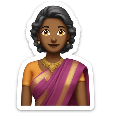 woman wearing saree  sticker