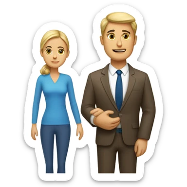 un homme où une femme avec plein de bras sticker