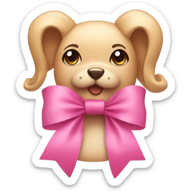 cute pink bow sticker