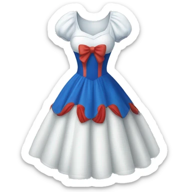 Snow white dress sticker